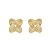 Brinco de base com zirconia cristal banho em ouro 18k - Imagem 1