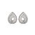 Brinco de base com zirconia cristal banho em rodio branco - Imagem 1