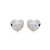 Brinco de base com zirconia cristal banho em rodio branco - Imagem 1