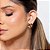 Brinco de base com zirconia cristal banho em ouro 18k - Imagem 2