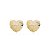 Brinco de base com zirconia cristal banho em ouro 18k - Imagem 1