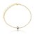 Pulseira de riviera dourada com zirconia topazio banho em ouro 18K - Imagem 1