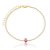 Pulseira de riviera dourada com zirconia pink banho em ouro 18K - Imagem 1