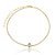 Pulseira de riviera dourada com zirconia ametista banho em ouro 18K - Imagem 1