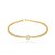 Pulseira de riviera dourada com zirconia cristal banho em ouro 18K - Imagem 1
