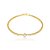 Pulseira de riviera dourada com zirconia cristal banho em ouro 18K - Imagem 1