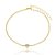 Pulseira de riviera dourada com zirconia ametista banho em ouro 18K - Imagem 1