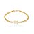 Pulseira de riviera dourada com zirconia cristal banho em ouro 18K - Imagem 1