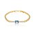 Pulseira de riviera dourada com zirconia topazio banho em ouro 18K - Imagem 1