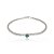 Pulseira de riviera com zirconia esmeralda banho em rodio branco - Imagem 1