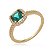 Conjunto de brinco e anel cravejado de zirconia esmeralda banho em ouro 18k - Imagem 3