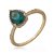 Conjunto de brinco e anel cravejado de zirconia esmeralda banho em ouro 18k - Imagem 3