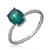 Conjunto de brinco e anel cravejado de zirconia esmeralda banho rodio branco - Imagem 3