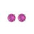 Conjunto de brinco e anel cravejado de zirconia pink banho rodio branco - Imagem 2
