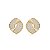 Brinco de base com zirconia cristal banho em ouro 18k - Imagem 1