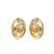 Brinco de base com zirconia cristal banho em ouro 18k - Imagem 1
