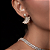Brinco com zirconia cristal banho em ouro 18k - Imagem 2