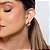 Brinco de base com zirconia cristal banho em ouro 18k - Imagem 2