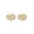 Brinco de base com zirconia cristal banho em ouro 18k - Imagem 1