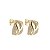 Brinco de argola com zirconia cristal banho em ouro 18k - Imagem 1