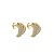 Brinco de argola com zirconia cristal banho em ouro 18k - Imagem 1