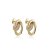 Brinco com zirconia cristal banho em ouro 18k - Imagem 1