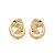 Brinco com zirconia cristal banho em ouro 18k - Imagem 1