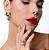 Brinco com zirconia cristal banho em ouro 18k - Imagem 2