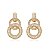Brinco com zirconia cristal banho em ouro 18k - Imagem 1