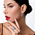 Brinco zirconia cristal banho em rodio branco - Imagem 2