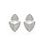 Brinco zirconia cristal banho em rodio branco - Imagem 1