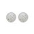 Brinco de base com zirconia cristal banho em rodio branco - Imagem 1