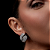 Brinco de base com zirconia cristal banho em rodio branco - Imagem 2