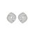 Brinco de base com zirconia cristal banho em rodio branco - Imagem 1