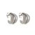 Brinco de argola com zirconia cristal banho em rodio branco - Imagem 1