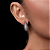 Brinco de argola com zirconia cristal banho em rodio branco - Imagem 1