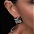 Brinco de base com zirconia cristal banho em rodio branco - Imagem 2