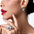 Brinco de base com zirconia cristal banho em rodio branco - Imagem 1