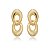 Brinco dourado liso banho em ouro 18k - Imagem 1