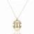 Colar de corrente com pingente cravejado de zirconia cristal banho em ouro 18k - Imagem 1