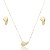Conjunto de brinco e colar liso banho em ouro 18k - Imagem 1