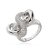 Anel com zirconia cristal banho em rodio branco - Imagem 1
