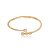 Conjunto de pulseira e anel cravejado de zirconia cristal banho em ouro 18k - Imagem 4