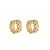 Conjunto de brinco e anel liso banho em ouro 18k - Imagem 2