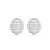 Brinco de base com zirconia cristal banho em rodio branco - Imagem 1