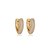 Brinco de argola com zirconia cristal banho em ouro 18k - Imagem 1