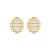 Brinco de base com zirconia cristal banho em ouro 18k - Imagem 1