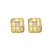 Brinco de base com zirconia cristal banho em ouro 18k - Imagem 1