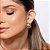 Brinco de argola com zirconia cristal banho em ouro 18k - Imagem 3