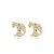 Brinco de argola com zirconia cristal banho em ouro 18k - Imagem 1